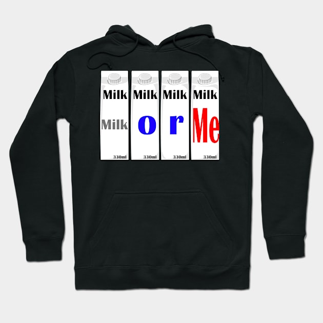 Cute Milk bottle - Milk or me Hoodie by INDONESIA68